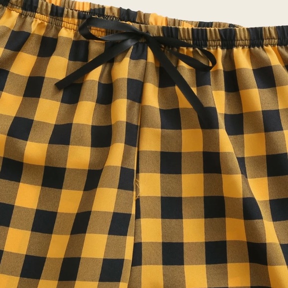 Letter and Gingham Print Cami PJ set - Picture 4 of 8